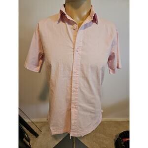 Nwt Mens Onia Pink Ss Button Up Shirt Sz S $140
